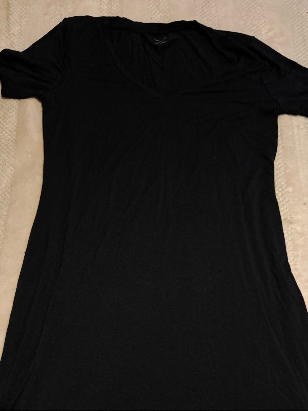 Daily Ritual Black V-Neck Short Sleeve Tunic